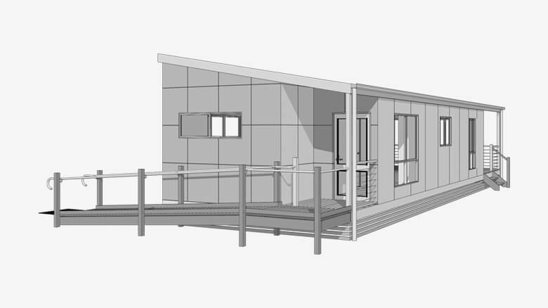 3D render of Disabled access Cabin