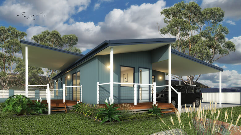 Rendered image of the Heron relocatable 3 Bedroom Portable Home