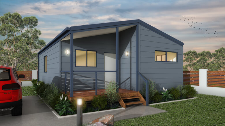 Rendered image of a 1 Storey 2 Bedroom Park Cabin