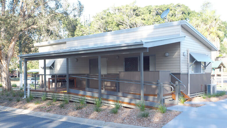 A Disabled Cabin with wheelchair ramp access