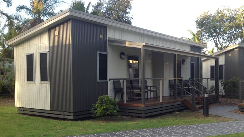 A Duplex Cabin that is essential two buildings in one