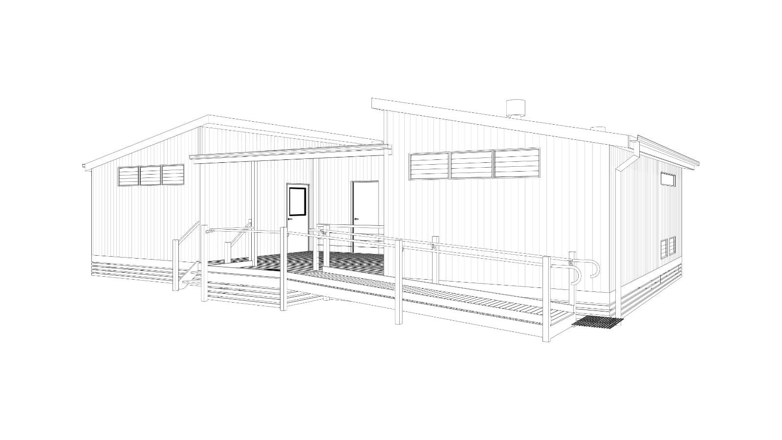 Rendered image of an Accessible Disabled Cabin