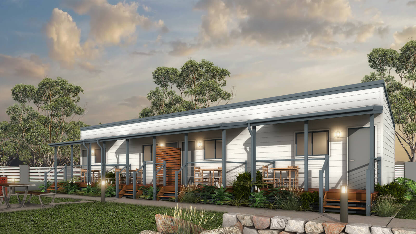 Rendered image of a Park Cabin and Relocatable Home