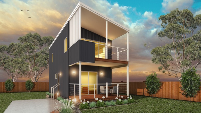 Image of a 3D rendered modular building